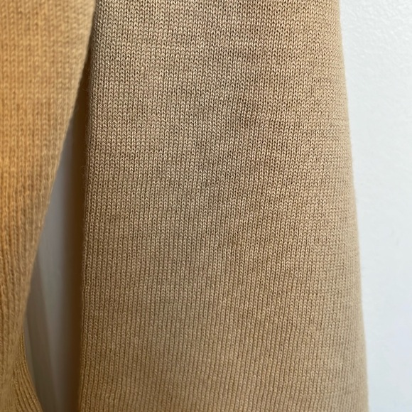 Dorothee Schumacher Embellished Camel Wool & Silk Sweater w Linen Plears; Small - Picture 11 of 15